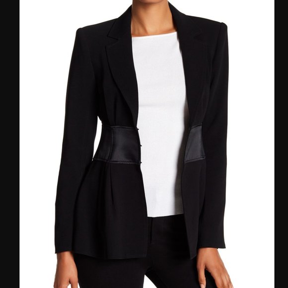 Cinq a Sept Lane Corset Waist Blazer in Black, GUC - Picture 2 of 7